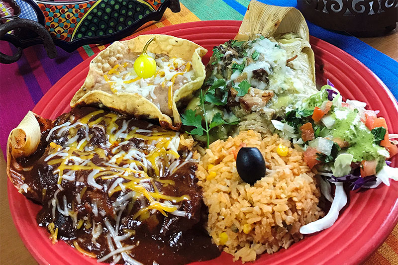 Casa Sol y Mar serves inside-out tamales