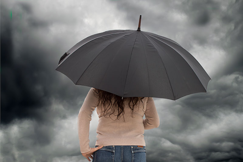 Thunderstorms, wind forecast for today