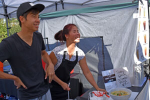 Delicious dumplings at the Farmer's Market