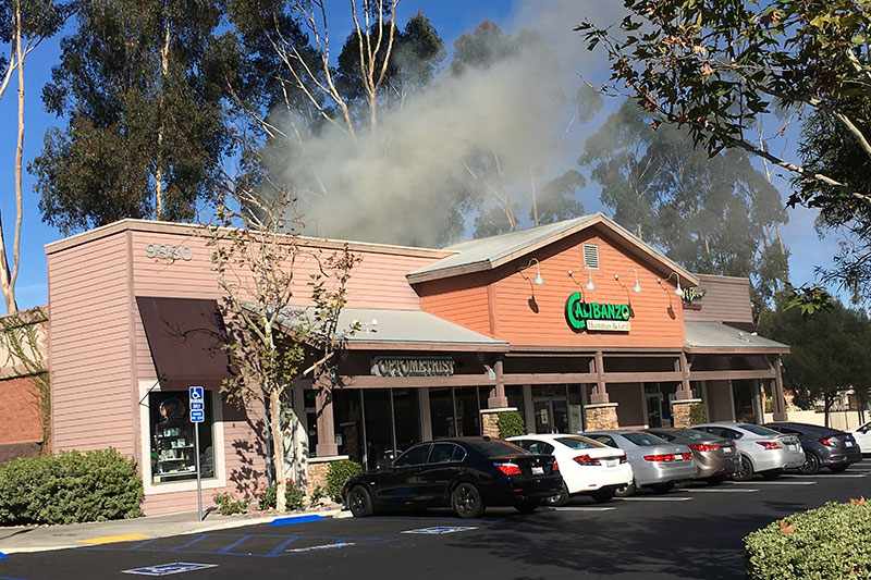 Fire interrupts peaceful morning