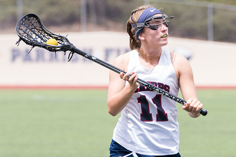 Varsity lacrosse team gains a win