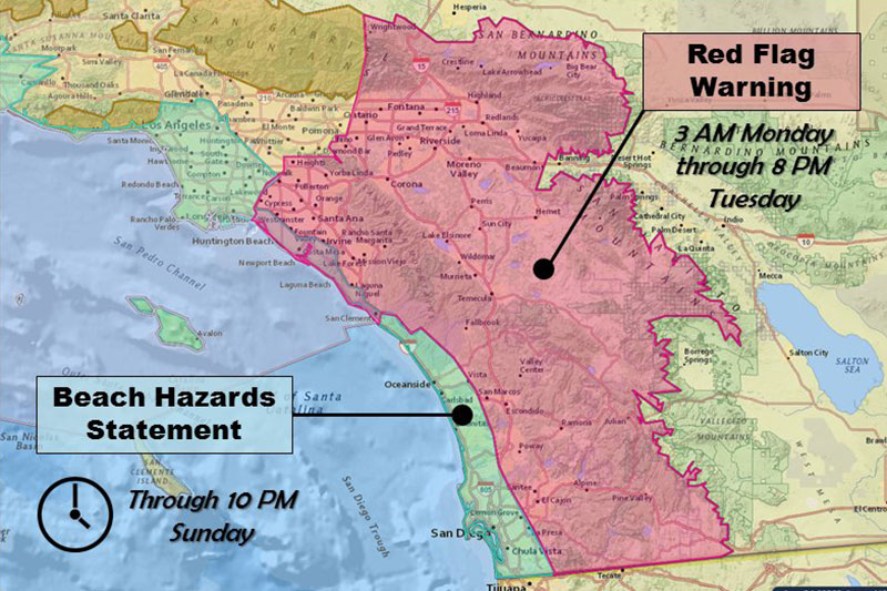 Dry weather brings Red Flag Warning