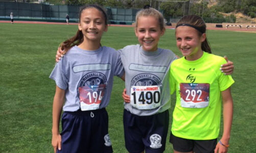 Mustang runners sweep mile run