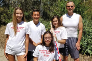 Pole vault team is over the top
