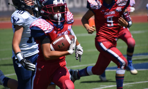 Pop Warner teams play on beautiful day