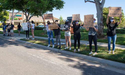 Rare local protest: show of solidarity