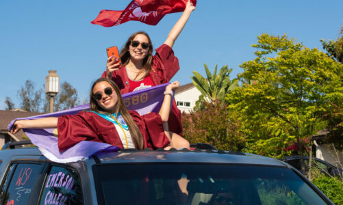 Graduation car parade