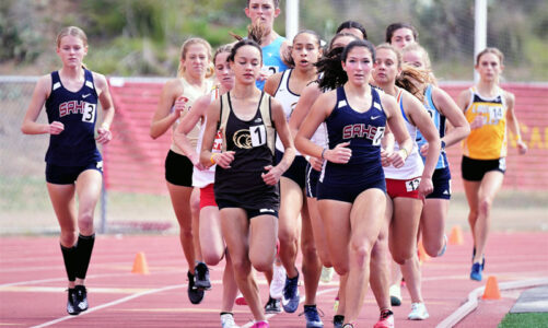 Track team at Mt. Carmel meet