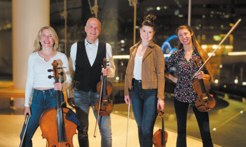 Highland Quartet plays at library