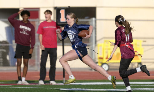 Intense battle rages during annual Powder Puff game
