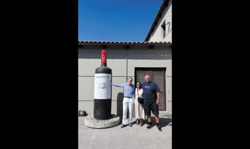 A bottle from Crete, already at home on Scripps Highlands Drive