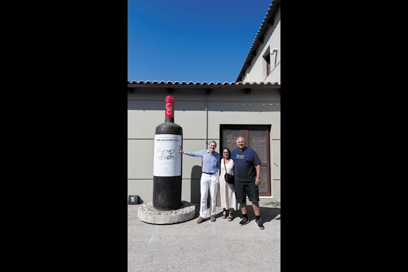 A bottle from crete, already at home on scripps highlands drive